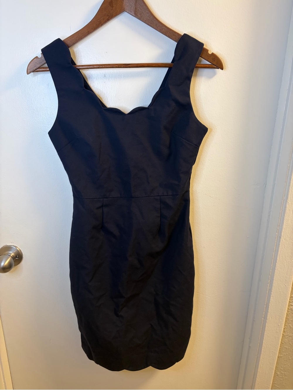 Alythea Navy Blue Sweetheart Neck Fitted Mini Dress Size Small